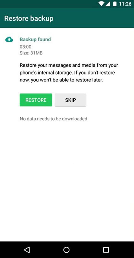 Restaurar el historial de cualquier cuenta de WhatsApp