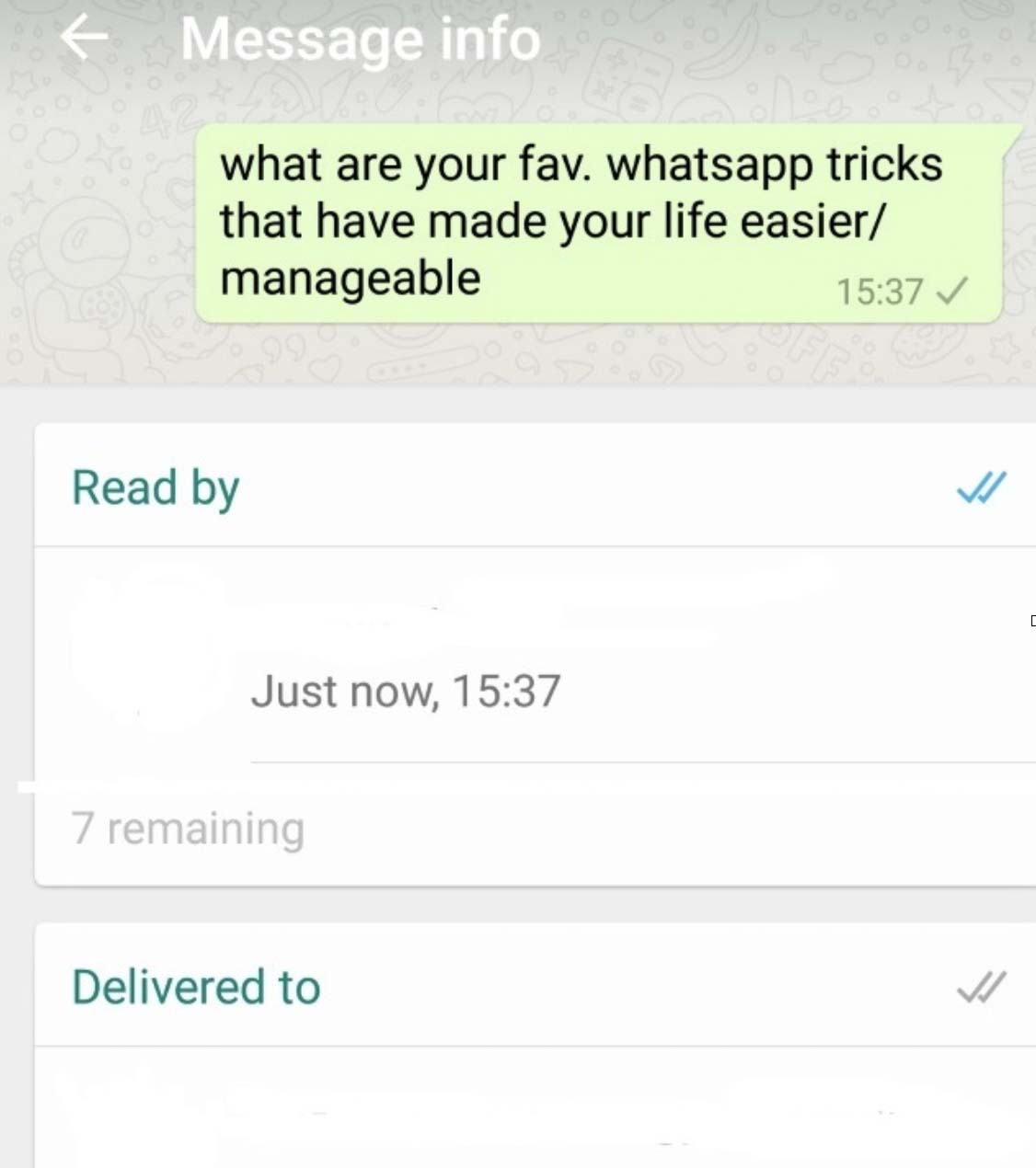 El estado de tu mensaje en WhatsApp